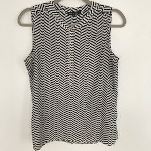 Black and White Chevron Blouse